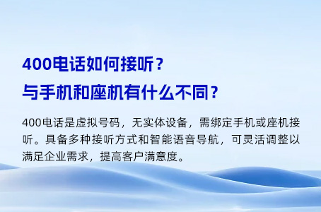 400电话如何接听？与手机和座机有什么不同？