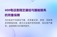 400电话是稳定通信与智能服务的双重保障