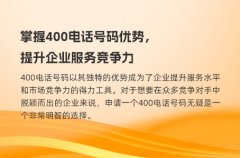 掌握400电话号码优势，提升企业服务竞争力