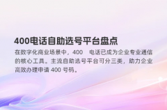 400电话自助选号平台盘点