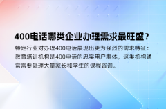 400电话哪类企业办理需求最旺盛？