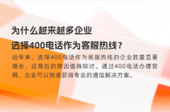 为什么越来越多企业选择400电话作为客服热线？